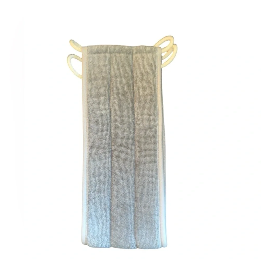 Norwex Baclock Back Scrubbed Finger Loops Gray Microfiber Mesh Scrubby Back Gray